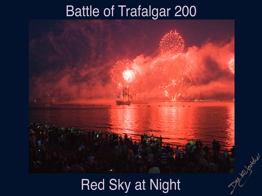 t200-poster-2-24x18-poster 
 T200 Poster fireworks 2. 24 x 18 inch poster. One of Des Kilfeather's 500+ images shot during his Trafalgar 200 project, working alongside the Royal Navy. Resulting in his book and eBook Trafalgar 200 Through the Lens and other images.
 The character of these, digitally-signedworks include unique printing especially for your order, so variations on shape, colour and tone from what you see on your screen will probably happen; and is a feature of the art.As is normal practice for this type of printing to order, refunds cannot be offered.