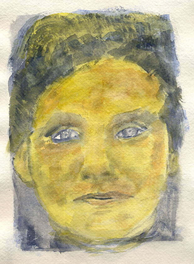 1c Emmeline Pankhurst 
 Emmeline Pankhurst, watercolour on handmade paper.