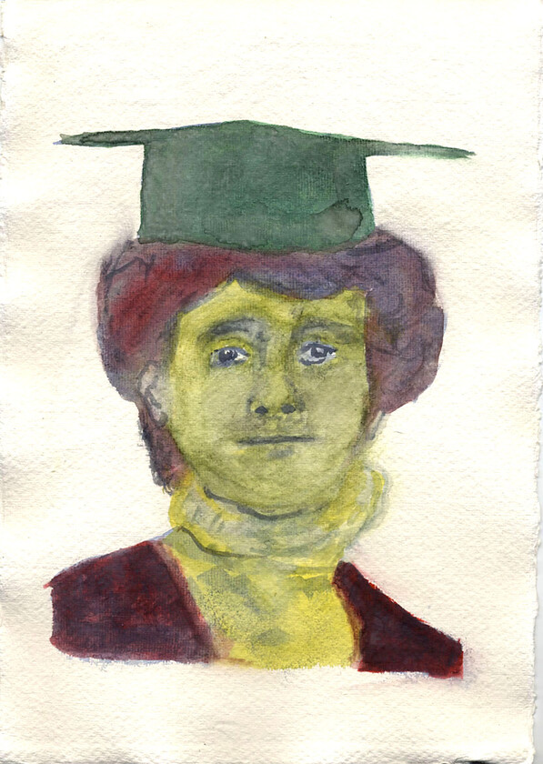 1c Emily Wilding Davison 
 Inspired by 8th June 1913; Emily Wilding Davison. An image from Des Kilfeather's Eudaemonism for Girls.