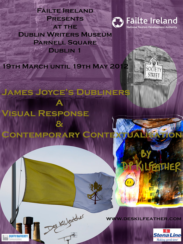 poster-dubliners-writers-museum 
 Poster for Des Kilfeather solo exhibition at the Dublin Writers Museum. Extended by an additional month. 
 Keywords: james joyce dubliners university at buffalo new york