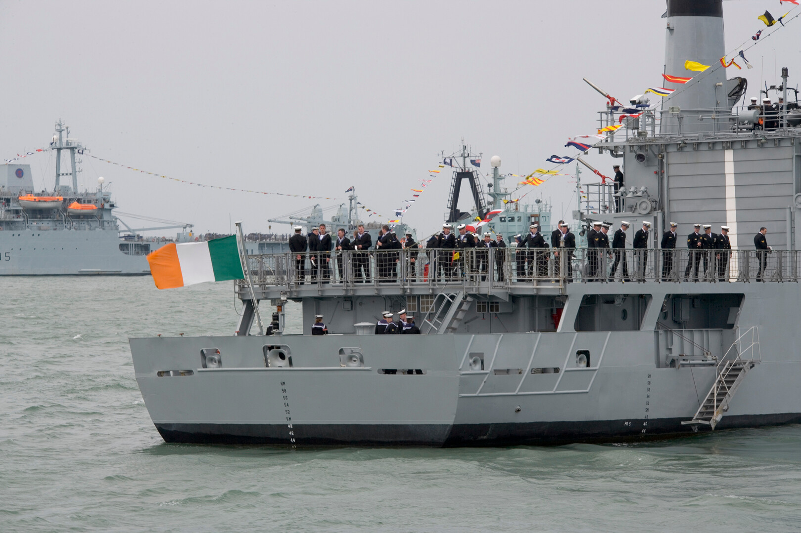 WY2T1441 
 Irish Navy preparing for the International Fleet Review