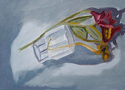 SOLD 1 400px Y2T7264 
 SOLD
Study for a Russian Affair, Glass with red toned flowers. Oil on linen. 18 x 14 inches.