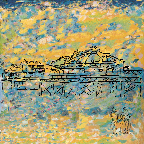 mr-hkv1-introibo-brighton-test-1 
 Introibo ad altare Dei; Brighton West Pier Part I. Silk screen and archival inkjet mixed media print. Limited edition 50. Somerset 330 gsm paper. 
H45 x W45 cm. Paper: H55 x W55 cm.